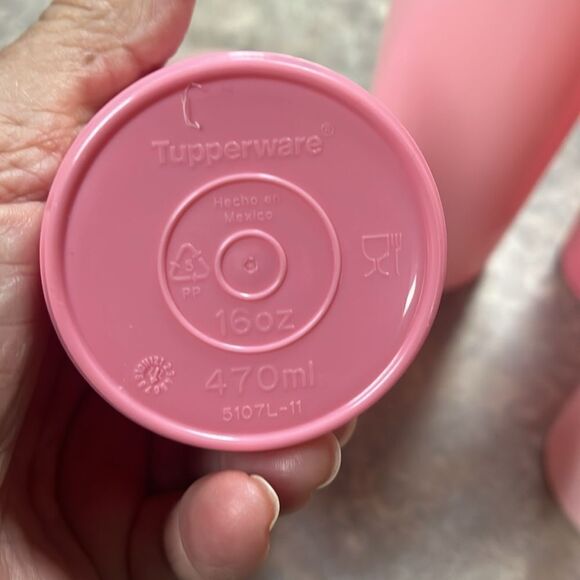 Set of Six Pink Tumblers - Picture 2 of 3